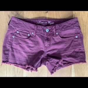 American Eagle Maroon Midi Short